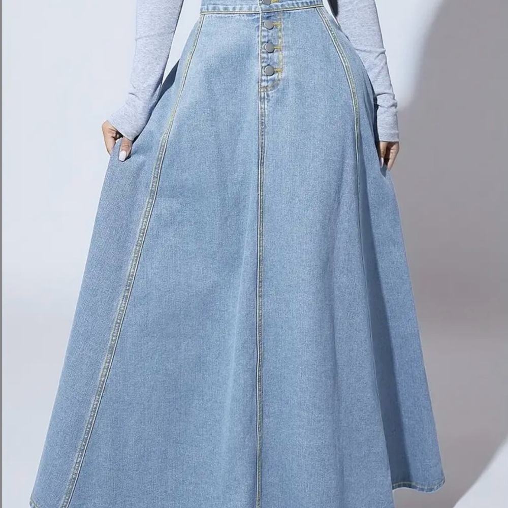 Denim Maxi Skirt